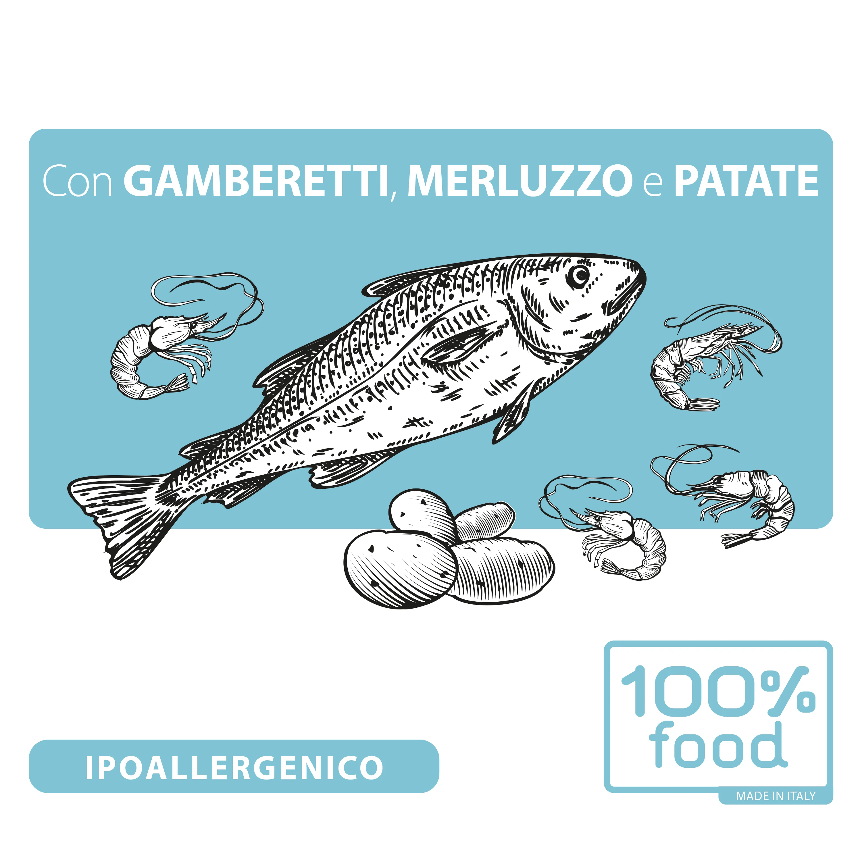 Crocchette per cani adulti Small & Medium – Merluzzo, Gamberetti e Patate – 2 kg - Image 3